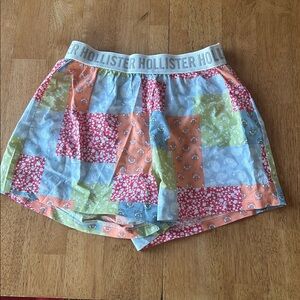Hollister Young Adult Patchwork Sleep Shorts - Orange, Green, Blue, Red